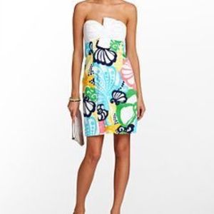 Lilly Pulitzer Krissa Strapless dress with Bow, 00